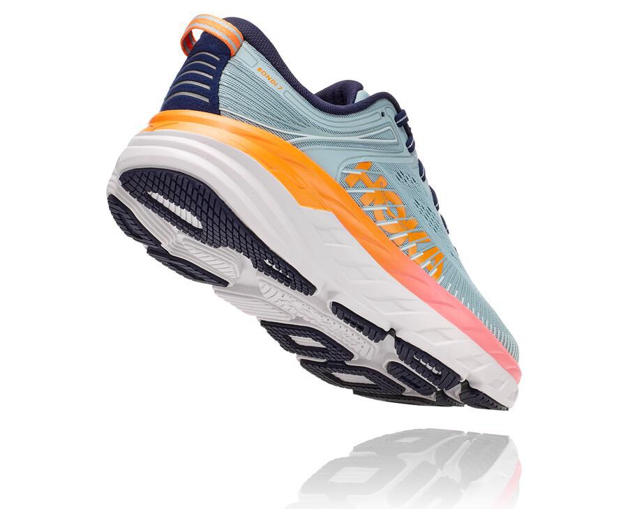 Tenis Hoka One One Mujer Azules - Bondi 7 - UOIH32708